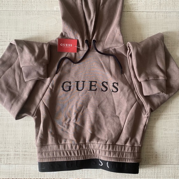 Guess Cropped Logo Hoodie [NWT] - Picture 1 of 9